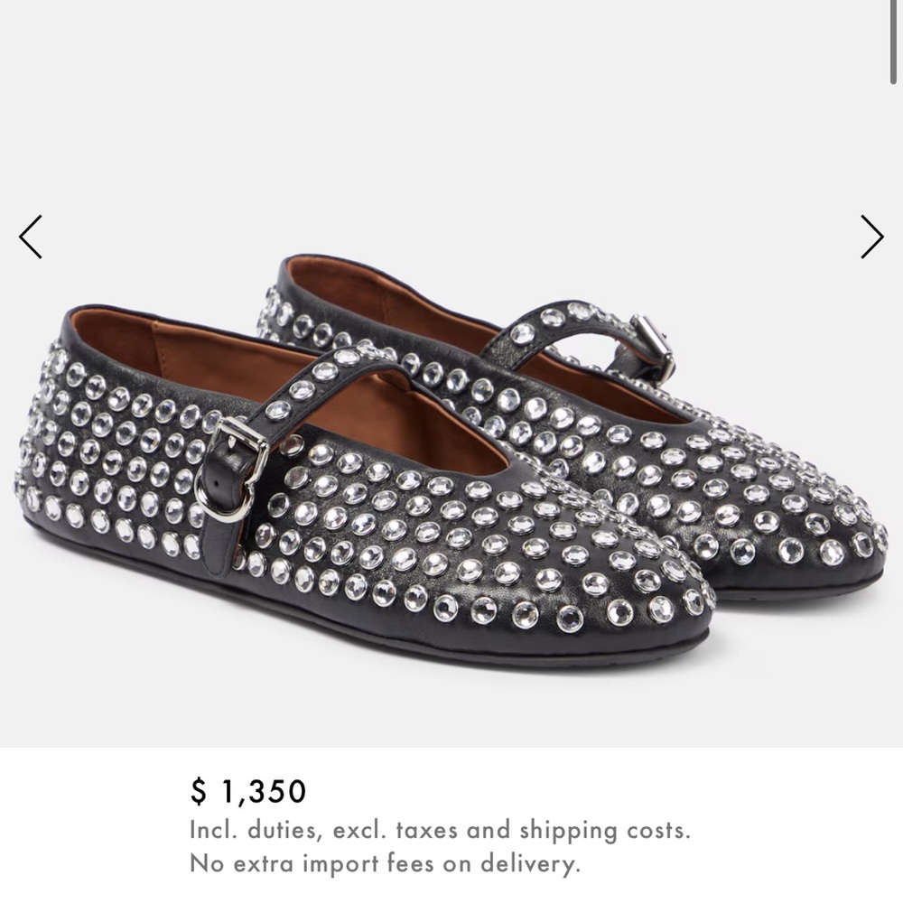 Alaia Embellished leather ballet flats